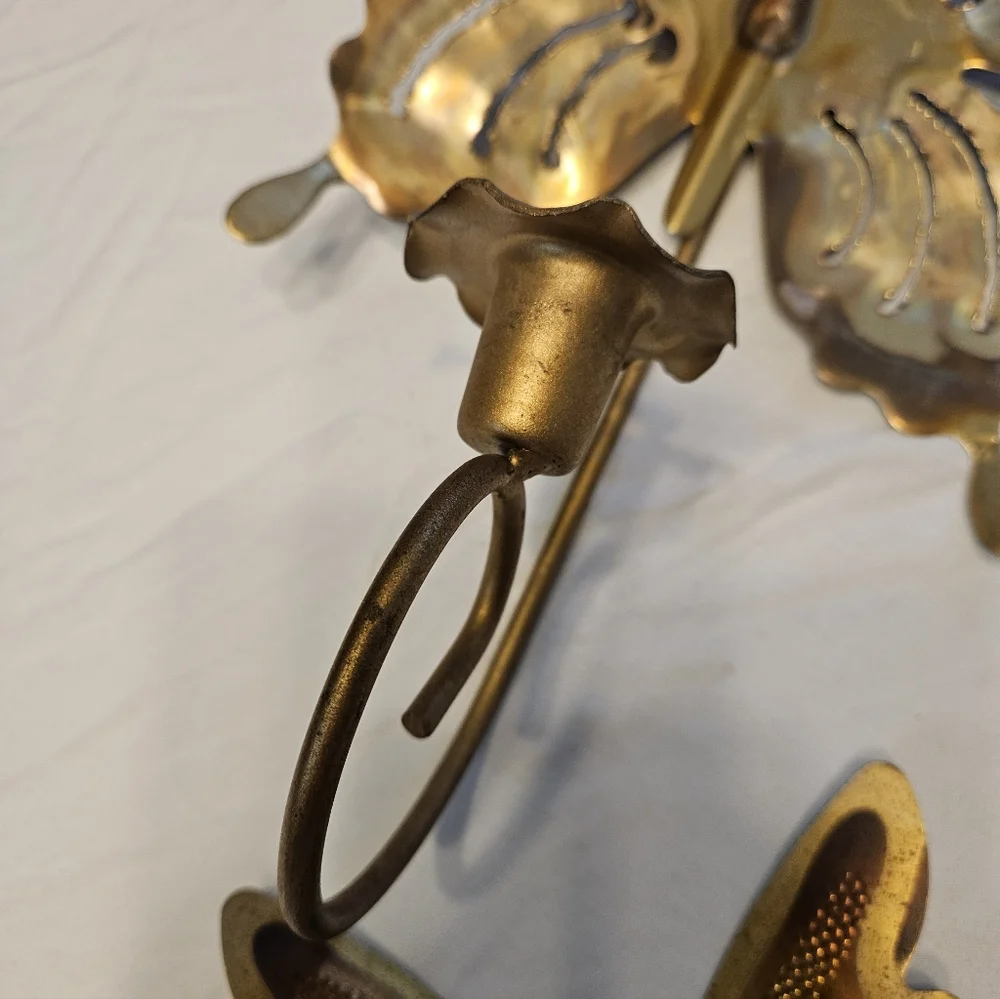 Vintage Brass Butterfly Homco Wall Decor.